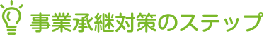 事業承継対策のステップ